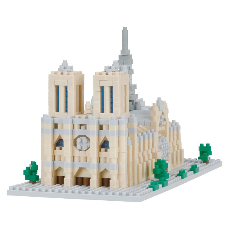 Nanoblock نانوبلوك - المباني الشهيرة عالميًا - كاتدرائية نوتردام، مجموعة بناء معالم سياحية - Image 1